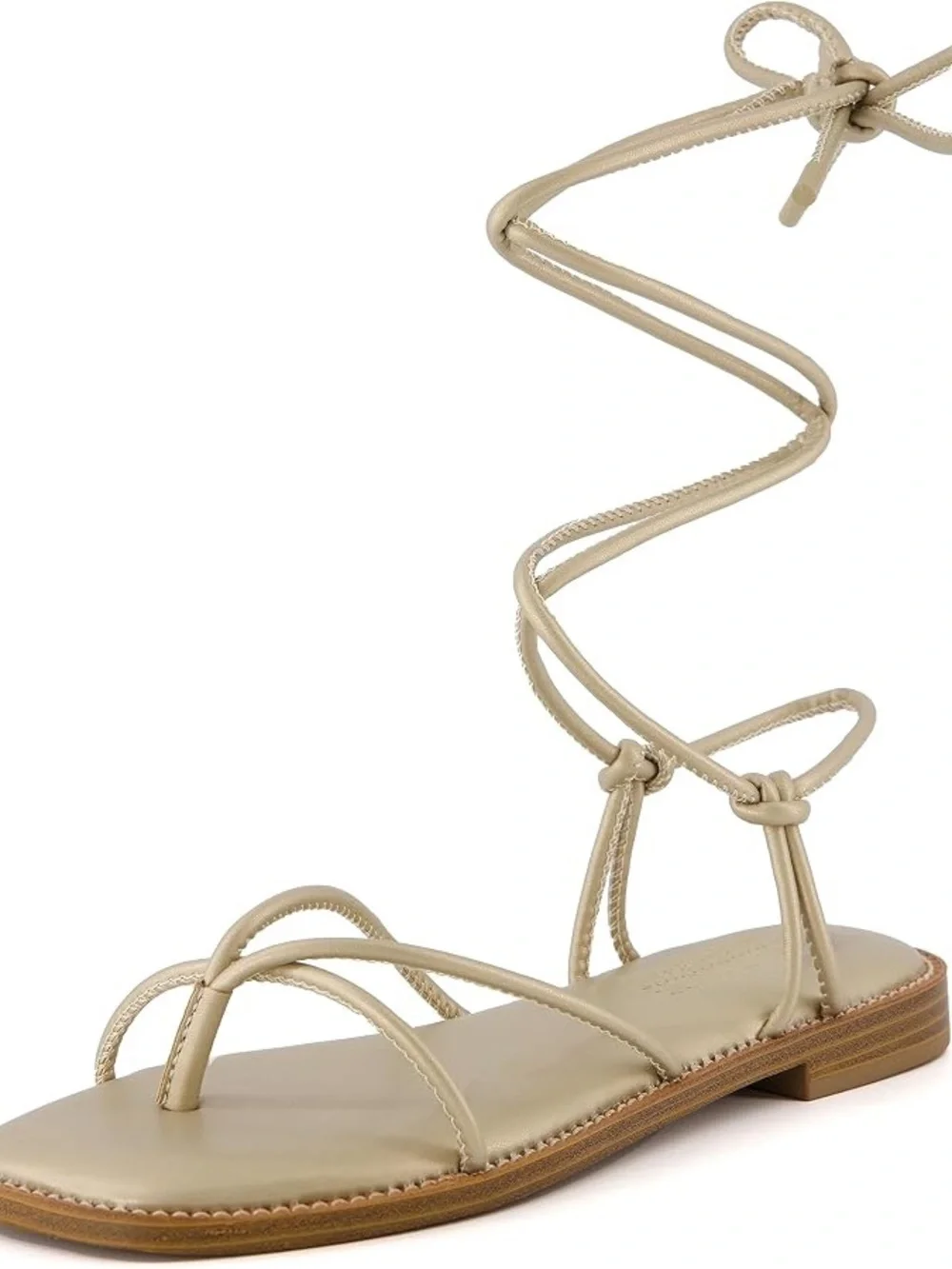 Strappy lace up sandals